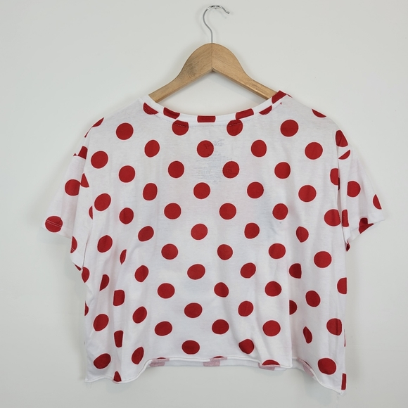 DISNEY | Minnie Mouse Polka Dot Crop Top XL - Picture 2 of 6